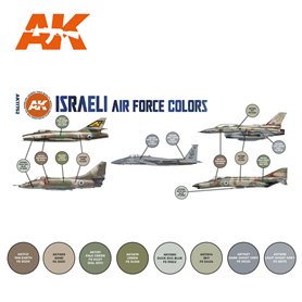 AK Interactive Zestaw farb ISRAELI AIR FORCE COLORS SET