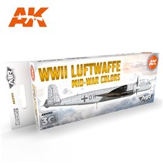 AK Interactive Zestaw farb WWII LUFTWAFFE MID-WAR COLORS SET