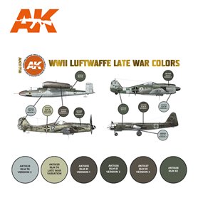 AK Interactive WWII Luftwaffe Late War Colors SET 3G