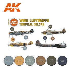 AK Interactive WWII Luftwaffe Tropical Colors SET 3G