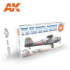 AK Interactive Zestaw farb WWII RAF COASTAL COMMAND AND RN FLEET AIR ARM COLORS