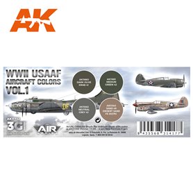 AK Interactive WWII USAAF Aircraft Colors Vol.1 SET 3G