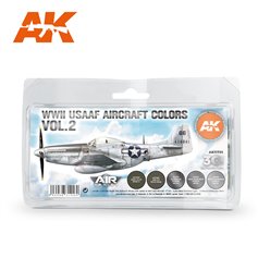 AK Interactive Zestaw farb WWII USAAF AIRCRAFT COLORS VOL.2 SET