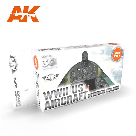 AK Interactive WWII US Aircraft Interior Colors SET 3G