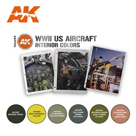 AK Interactive WWII US Aircraft Interior Colors SET 3G