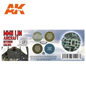 AK Interactive Zestaw farb WWII IJN AIRCRAFT INTERIOR COLORS SET
