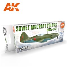 AK Interactive Zestaw farb SOVIET AIRCRAFT COLORS 1930S-1941 SET