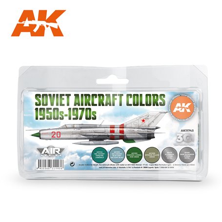 AK Interactive Zestaw farb Soviet Aircraft Colors 1950s-1970s SET 3