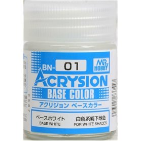 Mr.Hobby Acrysion BASE COLOR BN01 White -18ml