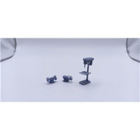 Yamamoto 1:24 GARAGE SET 1 - imadło, szlifierka stołowa, wiertarka stołowa 