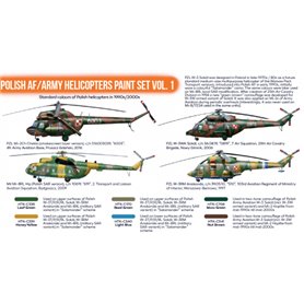 Hataka CS116 ORANGE-LINE Zestaw farb POLISH AF/ARMY HELICOPTERS - VOL.1
