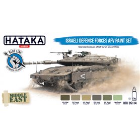 Hataka BS114 BLUE LINE Zestaw farb ISRAELI DEFENCE FORCES AFV