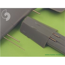 Master 1:48 Zestaw uzbrojenia - końcówki MG 17, lufy MG 151 wraz z osłonami oraz rurka Pitota do Fw-190 A-6 