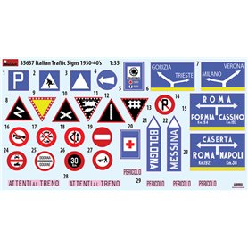 Mini Art 1:35 ITALIAN TRAFFIC SIGNS 1930-40S
