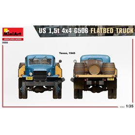 Mini Art 1:35 US 1.5T 4X4 G506 FLATTED TRUCK