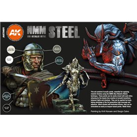 AK Interactive Zestaw farb NON METALLIC METAL: STEEL SET - 3RD GENERATION ACRYLICS