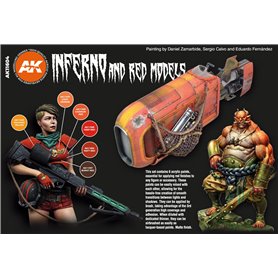 AK Interactive INFERNO AND RED CREATURES SET - 3RD GENERATION ACRYLICS