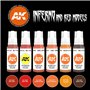 AK Interactive INFERNO AND RED CREATURES SET - 3RD GENERATION ACRYLICS