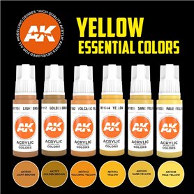 AK Interactive Zestaw farb YELLOW UNIFORM COLORS - 3RD GENERATION ACRYLICS