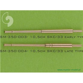 Master 1:350 Lufy niemieckich dział 10.5cm SKC/33 - typ późny - 16szt.