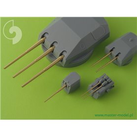 Master 1:350 Lufy 280mm, 150mm, 105mm - wersja do wież bez osłon podmuchowych do Scharnhorst - 9szt. + 12szt. + 14szt.