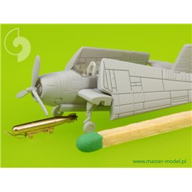 Master 1:350 Amerykańska torpeda lotnicza Mark 13 (22.4in) z wózkami - typ wczesny (10 szt.) 