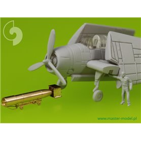 Master 1:350 Amerykańska torpeda lotnicza Mark 13 z wózkami - typ późny - 10szt.