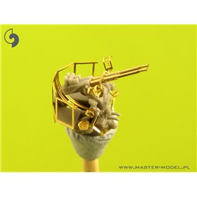 Master 1:350 Amerykańskie podwójne działko Bofors 40 mm/56 - wersja 1 z dalocelownikiem Mk-51 - (elementy żywiczne, metalowe i b
