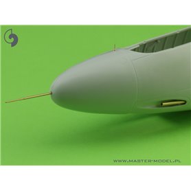 Master 1:32 Zestaw uzbrojenia i detali - końcówki MG 151, wskaźnik wysunięcia podwozia, rurka Pitota do He-162 Salamander
