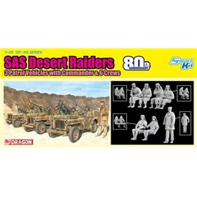 Dragon 6931 SAS Desert Raiders 3 Patrol Vehicles with Commander & 6 Crews