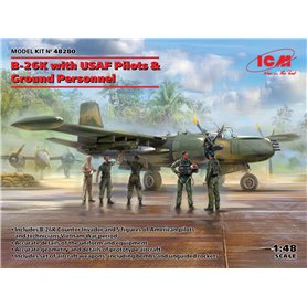 ICM 48280 B-26K with USAF Pilots & Ground Personnel