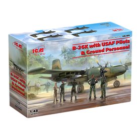 ICM 48280 B-26K with USAF Pilots & Ground Personnel