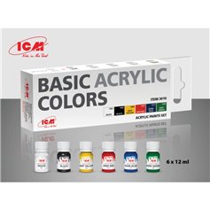 ICM 3010 Zestaw farb akrylowych BASIC ACRYLIC COLORS