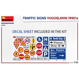 Mini Art 1:35 TRAFFIC SIGNS - YUGOSLAVIA 1990S
