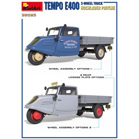 Mini Art 1:35 Tempo E400 HOCHLADER PRITSCHE - 3-WHEEL TRUCK