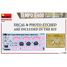 Mini Art 1:35 Tempo E400 HOCHLADER PRITSCHE - 3-WHEEL TRUCK