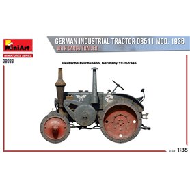 Mini Art 1:35 D8511 Model 1936 W/CARGO TRAILER - GERMAN INDUSTRIAL TRACTOR