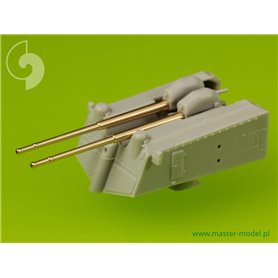 Master 1:200 Lufy dział artylerii pomocniczej i p.lot. - 15cm, 10.5cm do Bismarck - 12szt. + 16szt.