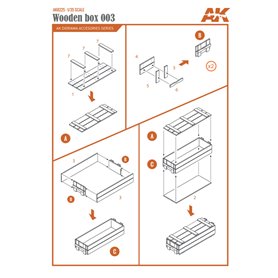 AK Interactive LASER CUT WOODEN BOX 003 1:35. 5 UNITS