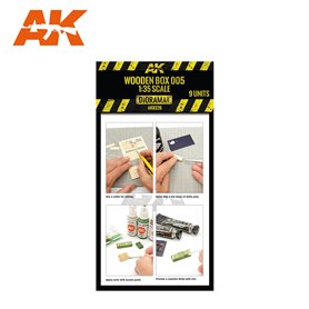 AK Interactive 1:35 LASER CUT WOODEN BOX - 9szt.