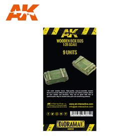 AK Interactive 1:35 LASER CUT WOODEN BOX - 9szt.