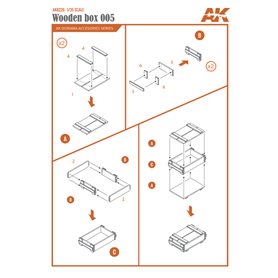 AK Interactive 1:35 LASER CUT WOODEN BOX - 9szt.
