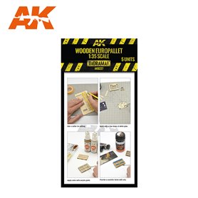 AK Interactive LASER CUT WOODEN EUROPALLET 1:35. 5 UNIT