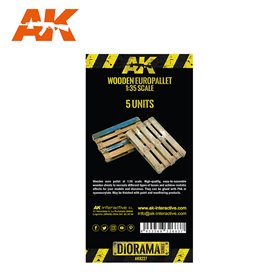 AK Interactive LASER CUT WOODEN EUROPALLET 1:35. 5 UNIT