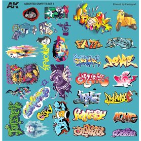 AK Interactive ASSORTED GRAFFITI DECALS