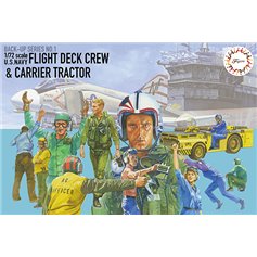 Fujimi 1:72 FLIGHT DECK CREW AND CARRIER TRACTOR