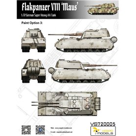 Vespid Models 1:72 Flakpanzer VIII Maus - GERMAN SUPER HEAVY AA TANK
