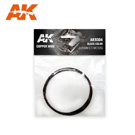 AK Interactive Copper Wire 0.45mm x 5 meters BLACK COLO