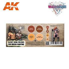 AK Interactive AK-1075 Zestaw WARGAME COLOR SET - BASIC SKIN COLORS