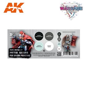 AK Interactive WARGAME COLOR SET. NON METALLIC METAL SI